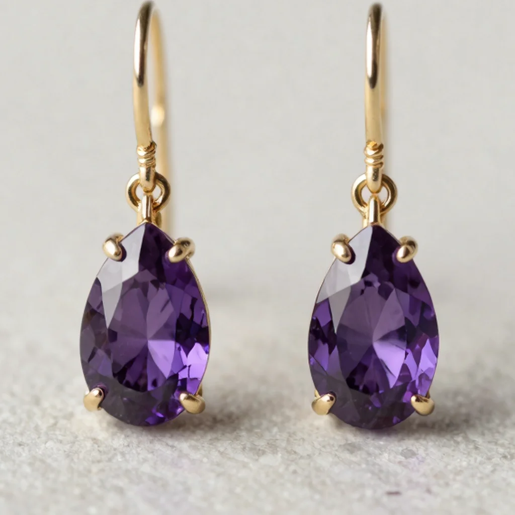 Amethyst Drop Earrings